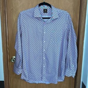 Tailorbyrd XXL long sleeve button down shirt geometric shapes